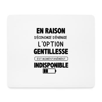 Option gentillesse momentanément indisponible - Tapis de souris (format paysage) - blanc - Devant
