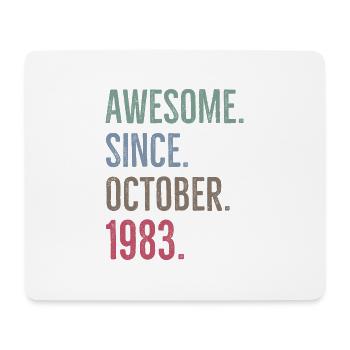 Awesome Since October 1983 - Mouse Pad (horizontal) - white - Front