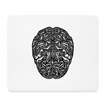 Gehirn - Anatomischer Vector - Mousepad (Querformat) - Weiß - Vorne