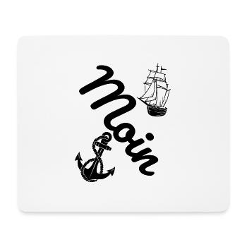 moin anker schiff - Mousepad (Querformat) - Weiß - Vorne
