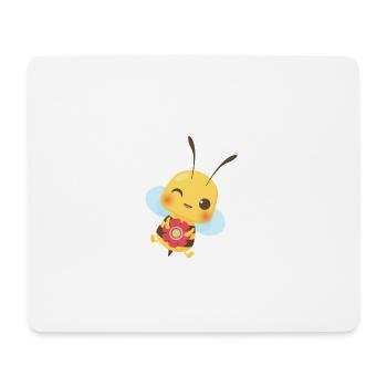 Biene Optimismus Sumsi mit Po - Mousepad (Querformat) - Weiß - Vorne