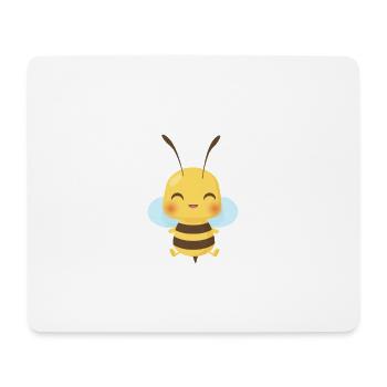 Biene Optimismus Sumsi mit Po - Mousepad (Querformat) - Weiß - Vorne