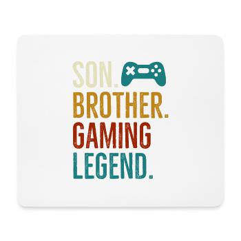 Son Brother Gaming Legende - Mousepad (Querformat) - Weiß - Vorne