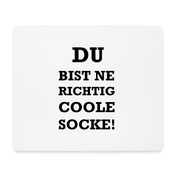 Du bist eine richtig coole Socke! - Mousepad (Querformat) - Weiß - Vorne