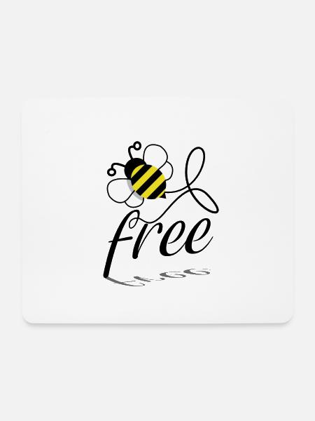 Bee Biene - Mousepad (Querformat) - Weiß