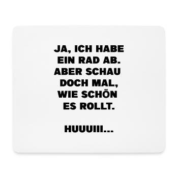 Rad ab lustiges Motto cooler witzig Spruch Vektor - Mousepad (Querformat) - Weiß - Vorne