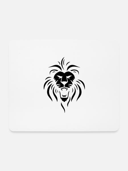 löwe - Mousepad (Querformat) - Weiß