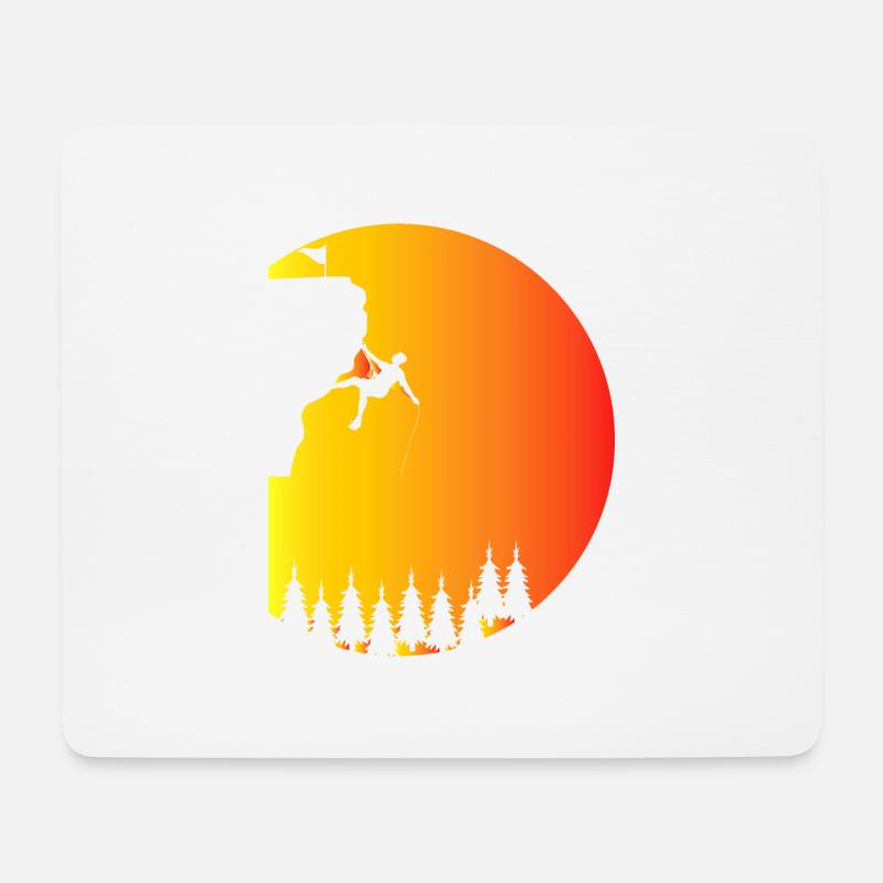 Bouldern Klettern Climbing - Mousepad (Querformat) - Weiß