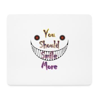 Vous devriez sourire plus - Tapis de souris (format paysage) - blanc - Devant