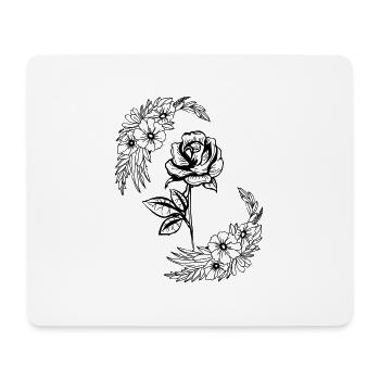 Rose, Blumen - Mousepad (Querformat) - Weiß - Vorne
