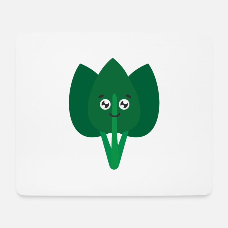 Spinat - Mousepad (Querformat) - Weiß