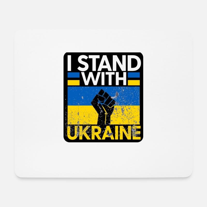 Ukraine - Tapis de souris (format paysage) - blanc