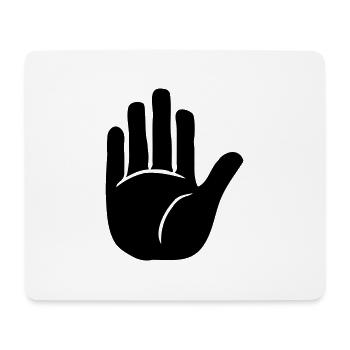 Witzig Begrüßung Hand - Mousepad (Querformat) - Weiß - Vorne