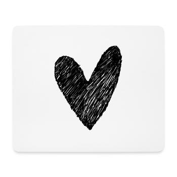 Idée cadeau peinte à la main en noir griffonné - Tapis de souris (format paysage) - blanc - Devant