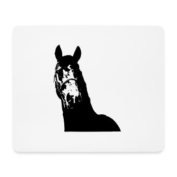 Cheval - Tapis de souris (format paysage) - blanc - Devant