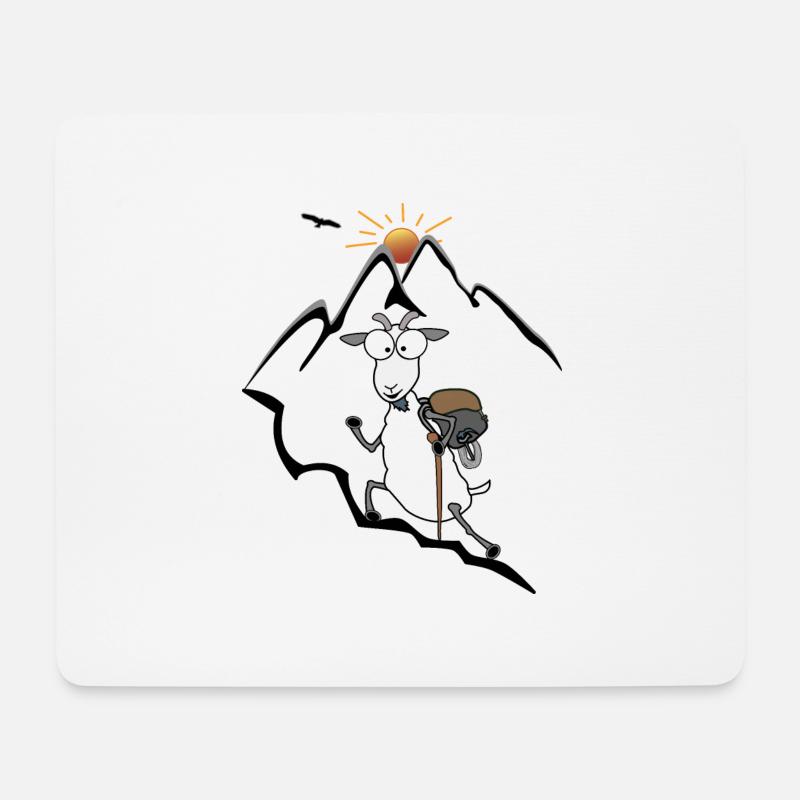 Bergwandern Bergsteigen - Mousepad (Querformat) - Weiß