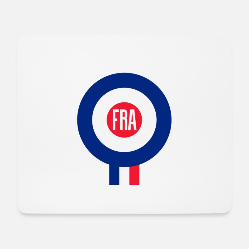 Frankreich - Mousepad (Querformat) - Weiß