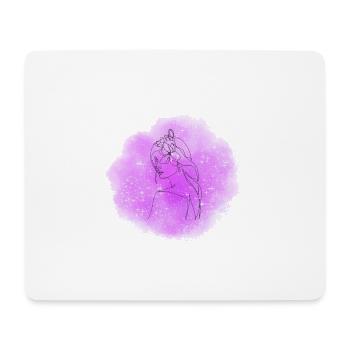 Pretty woman with flowers in her hair - Mouse Pad (horizontal) - white - Front