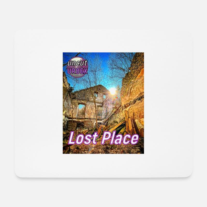 Lost Place Schmiede - Mousepad (Querformat) - Weiß