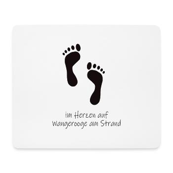 Im Herzen auf Wangerooge - Mousepad (Querformat) - Weiß - Vorne