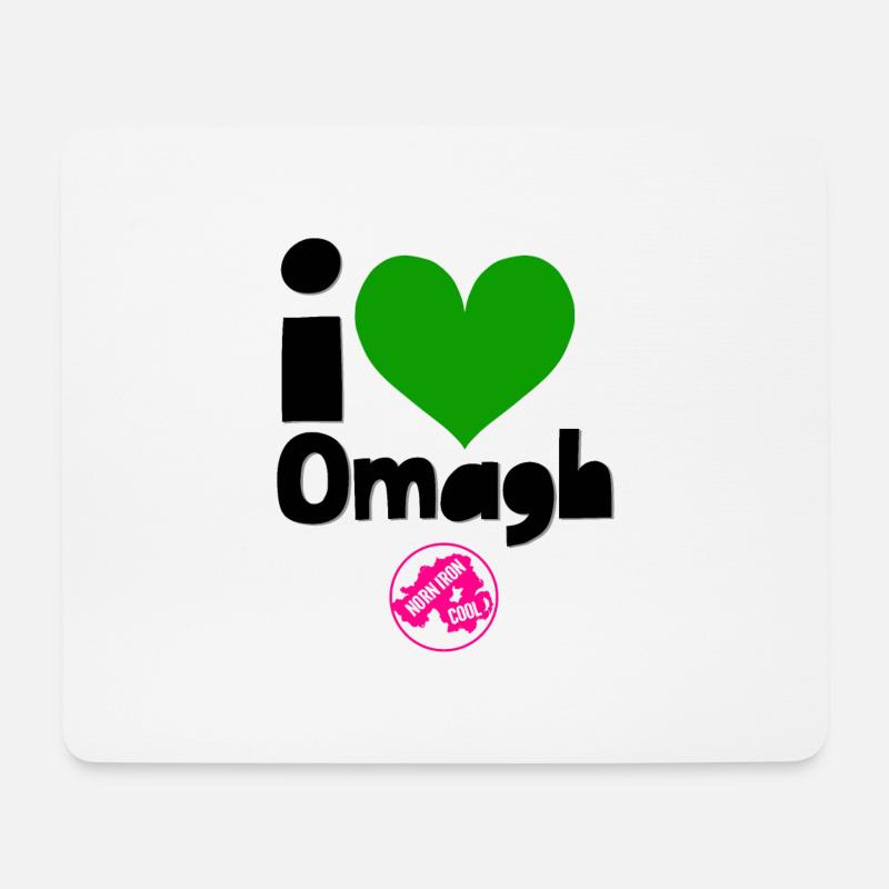 Omagh Tyrone Irlande du Nord - Tapis de souris (format paysage) - blanc