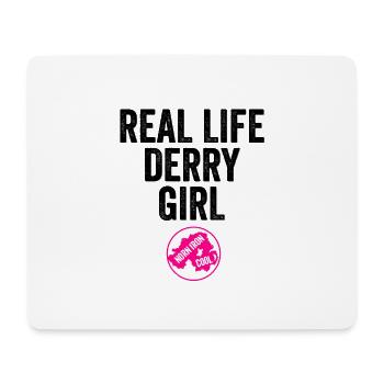Vraie vie Derry Girls - Tapis de souris (format paysage) - blanc - Devant