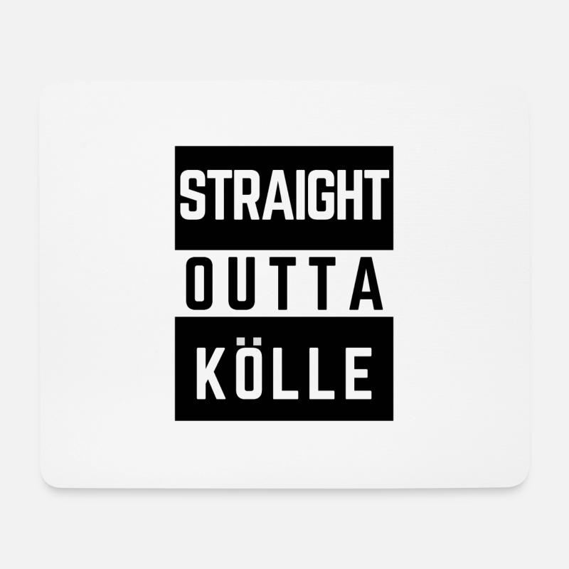straight outta kölle - Mousepad (Querformat) - Weiß