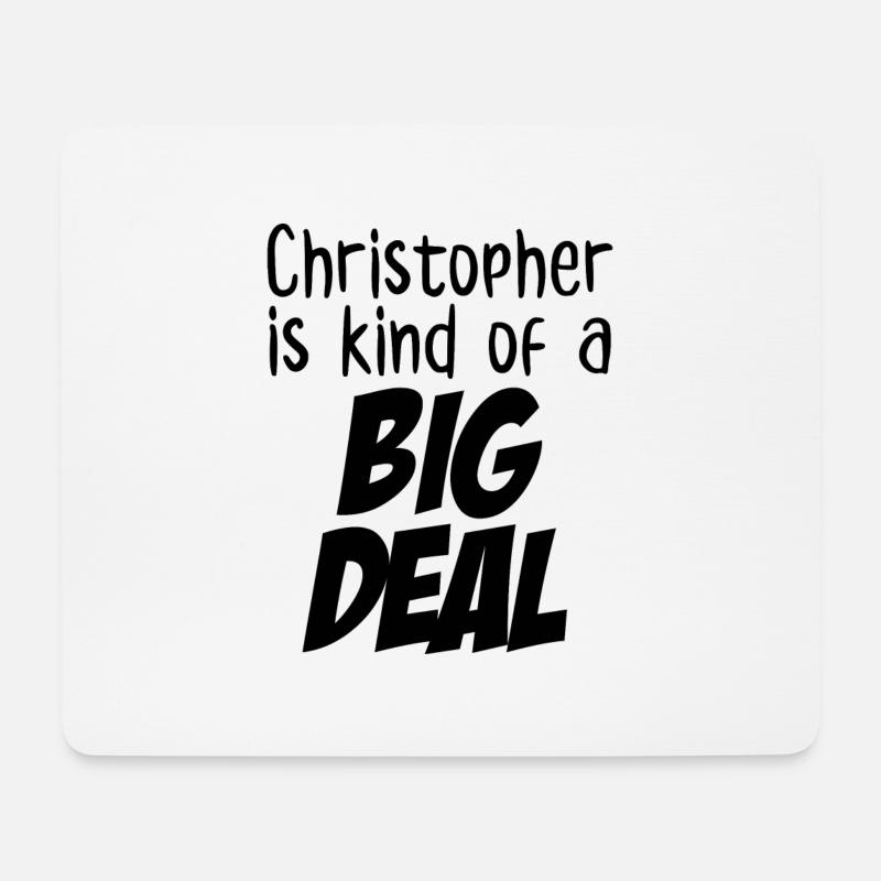 Christopher ist irgendwie eine große Sache - Mousepad (Querformat) - Weiß