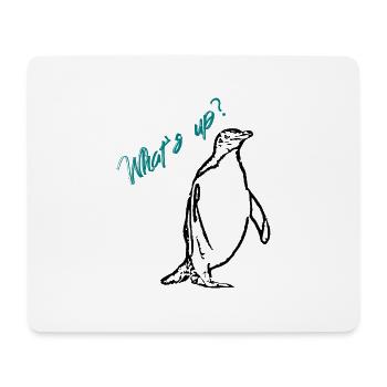 Pingouin - Que se passe-t-il? - Tapis de souris (format paysage) - blanc - Devant