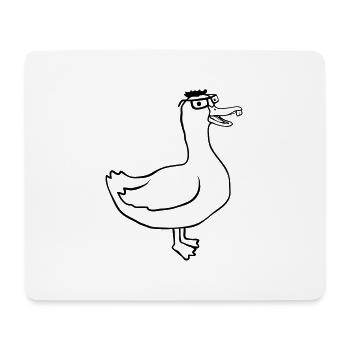 Nerd Goose Horn Lunettes drôles - Tapis de souris (format paysage) - blanc - Devant