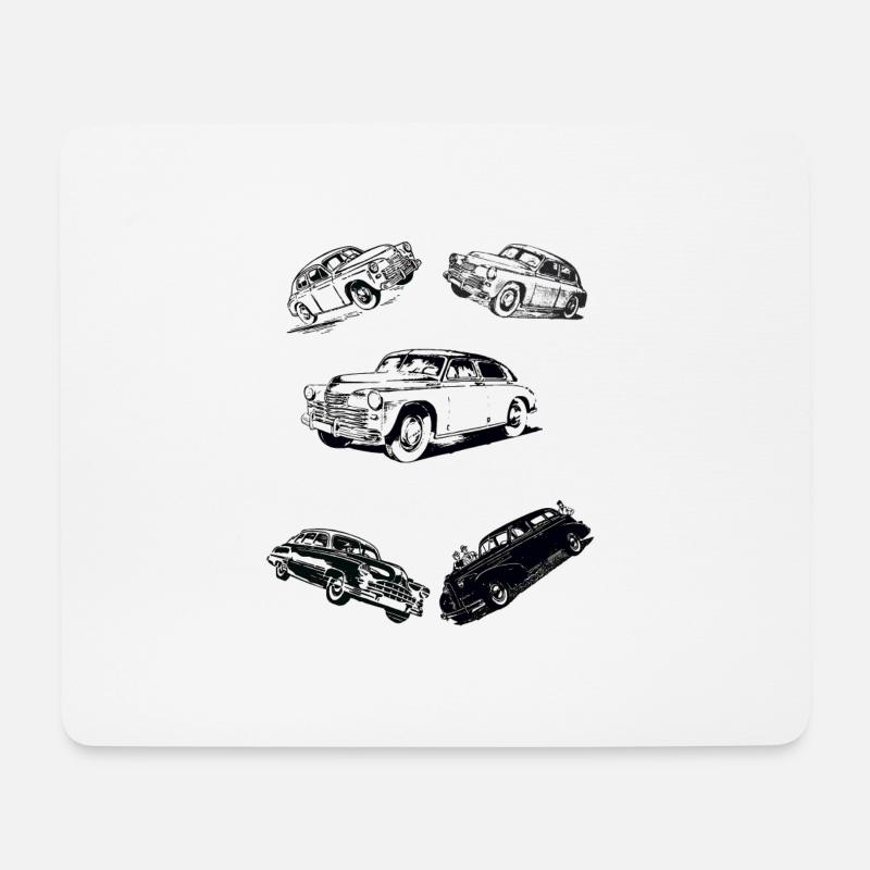 Auto Shirt - Mousepad (Querformat) - Weiß