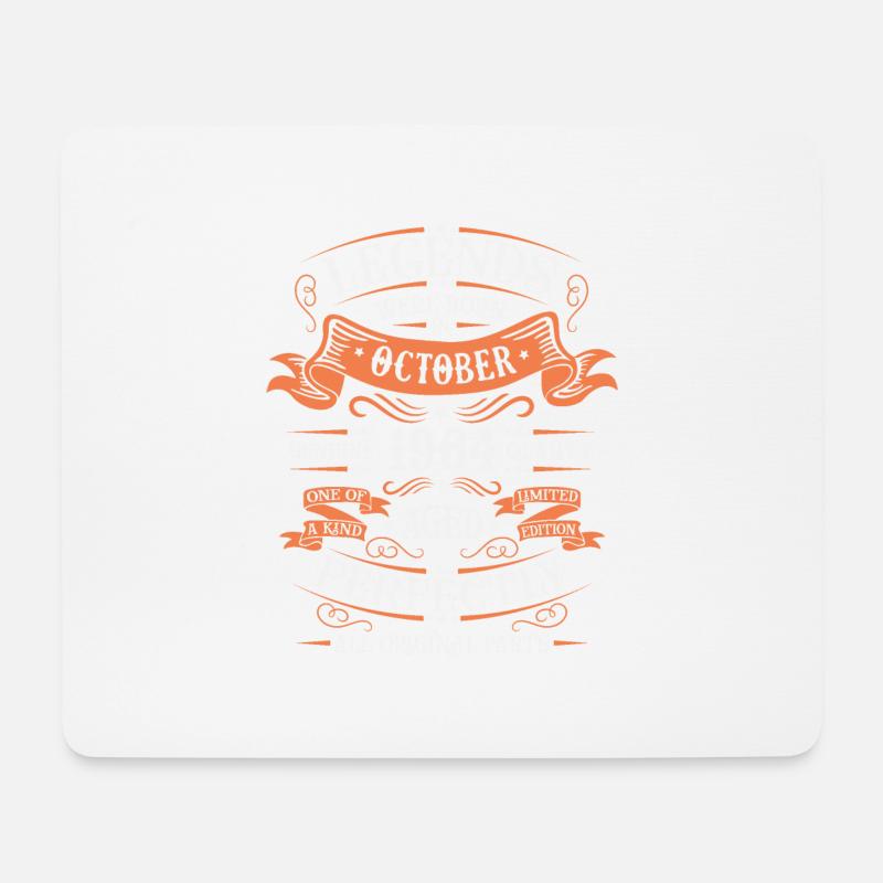 Legenden wurden im Oktober 1964 geboren Geschenk - Mousepad (Querformat) - Weiß