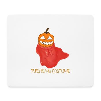 Ceci est mon costume, citrouille, Halloween - Tapis de souris (format paysage) - blanc - Devant