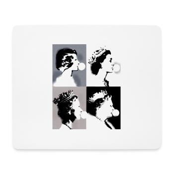 Queen II -Elizabeth England Queen,Kaugummi,pop-art - Mousepad (Querformat) - Weiß - Vorne