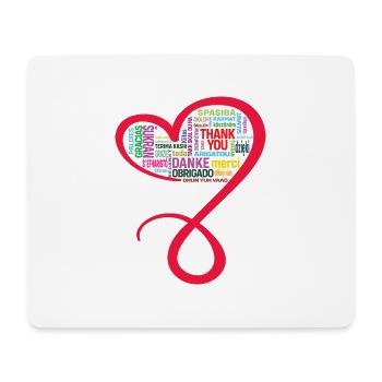 MERCI, MERCI, GRAZIE, personnalisable - Tapis de souris (format paysage) - blanc - Devant