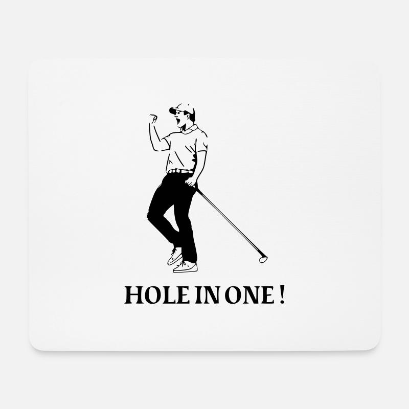 GOLF exults "Hole in one !" - Mouse Pad (horizontal) - white