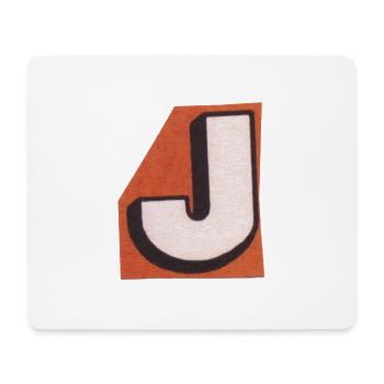 Retro-Buchstabe J - Mousepad (Querformat) - Weiß - Vorne