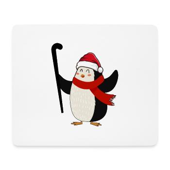 Hockey-xmas Christmas Motif Penguin Field Hockey - Mouse Pad (horizontal) - white - Front