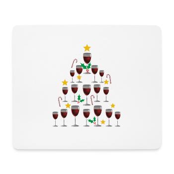 wine xmas. christmas gift - Mouse Pad (horizontal) - white - Front