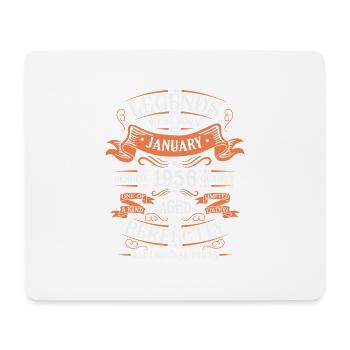 The legends were born in January 1956 gift - Mouse Pad (horizontal) - white - Front