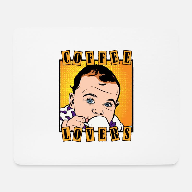 Baby Coffee - Mousepad (Querformat) - Weiß
