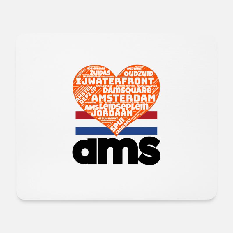 Amsterdam - Mousepad (Querformat) - Weiß