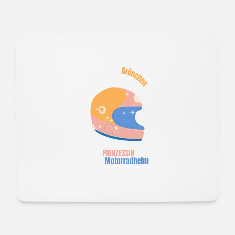 Vergiss das Krönchen, Motorrad Prinzessinnen - Mousepad (Querformat) - Weiß