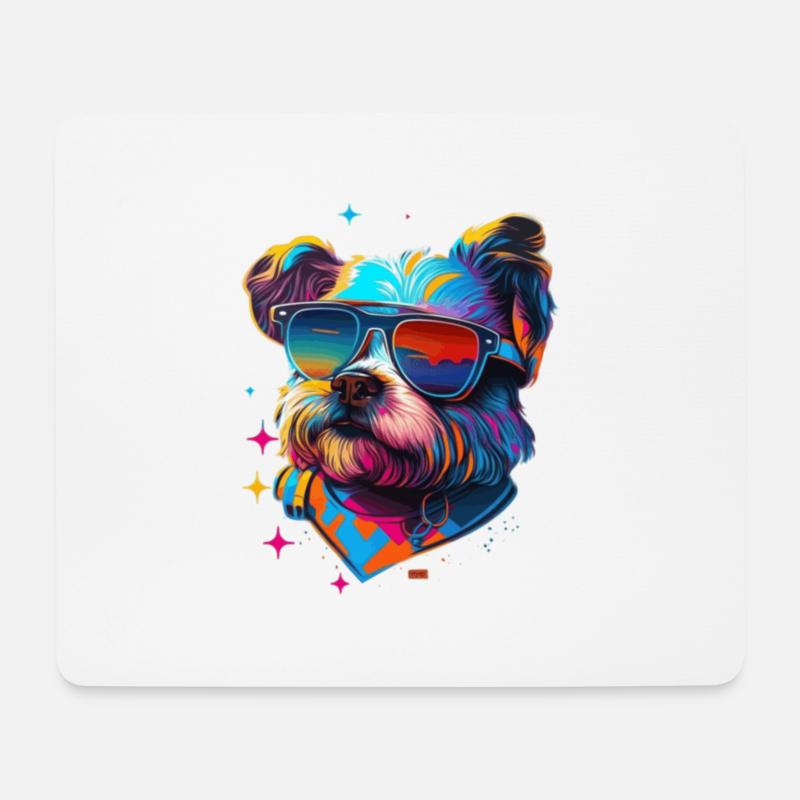 West-Highland-White-Terrier Hipster Rassehund - Mousepad (Querformat) - Weiß