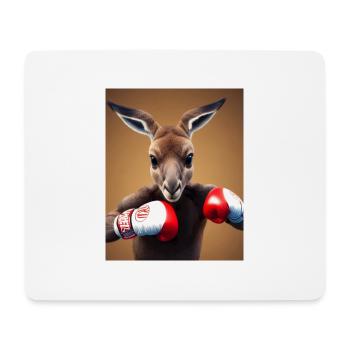 Boxen Känguru Comic Zeichnung Tier Australien - Mousepad (Querformat) - Weiß - Vorne