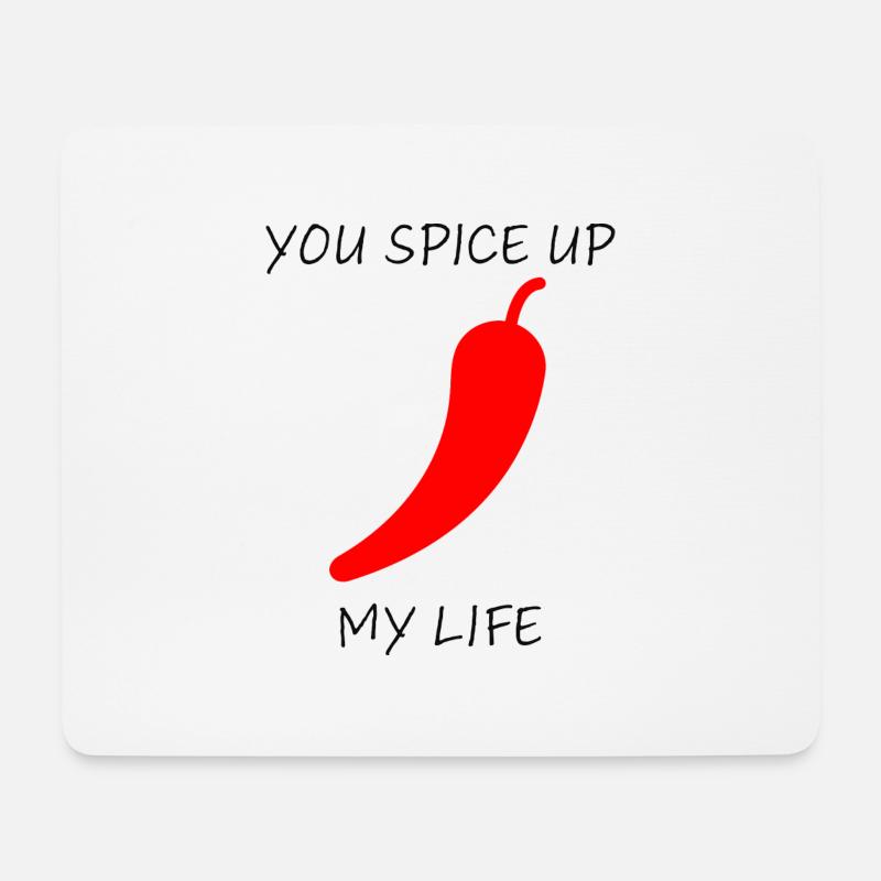 You spice up my life Chilli - Mousepad (Querformat) - Weiß