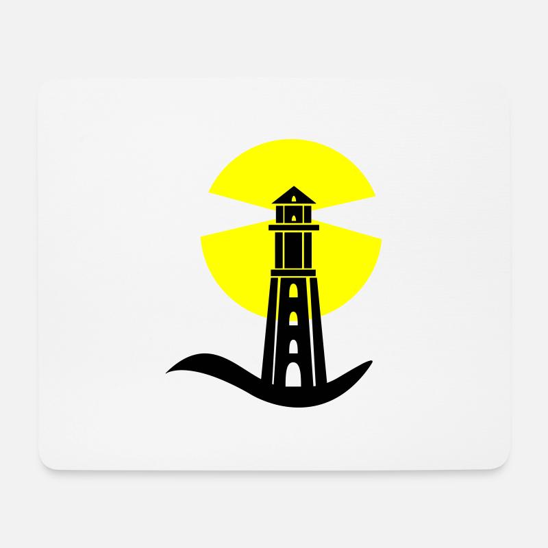 leuchtturm 01 - Mousepad (Querformat) - Weiß