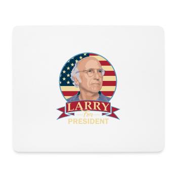Larry pour le président - Tapis de souris (format paysage) - blanc - Devant