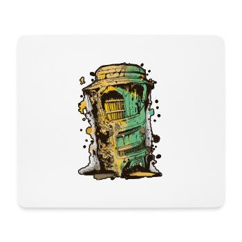 Abstraktes Vektor-Grafitti-Design, niedrige Palette - Mousepad (Querformat) - Weiß - Vorne