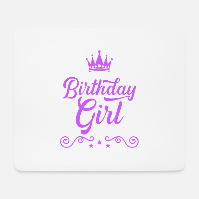Birthday Girl - Mousepad (Querformat) - Weiß